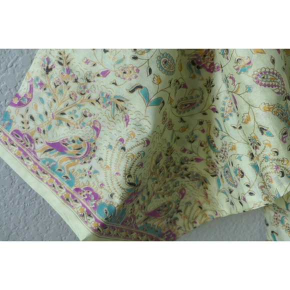 New Indian Cotton Robe Kimono Bird Floral Gift Matching Carry Bag Button Tie OS - Picture 8 of 9